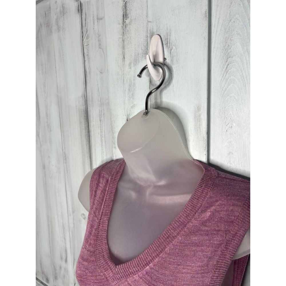 THE LIMITED HEATHERED PURPLE SLEEVELESS V-NECK SOFT LIGHTWEIGHT TUNIC SWEATER XS - Picture 7 of 15